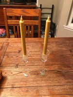 100% Pure Beeswax Taper Candles. Set of 2 pure organic beeswax candles, 10" elegant taper candles. White beeswax or Natural beeswax tapers
