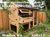 ★★ Walk-In Chicken Coop 4' wide ★★