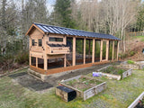 Walk-In Cedar Chicken Coop 6’ Wide – Handcrafted Douglas Fir Frame | Built On Site