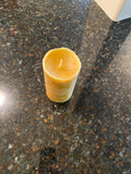 100% Pure Beeswax 3" Pillar Candle 6" Tall