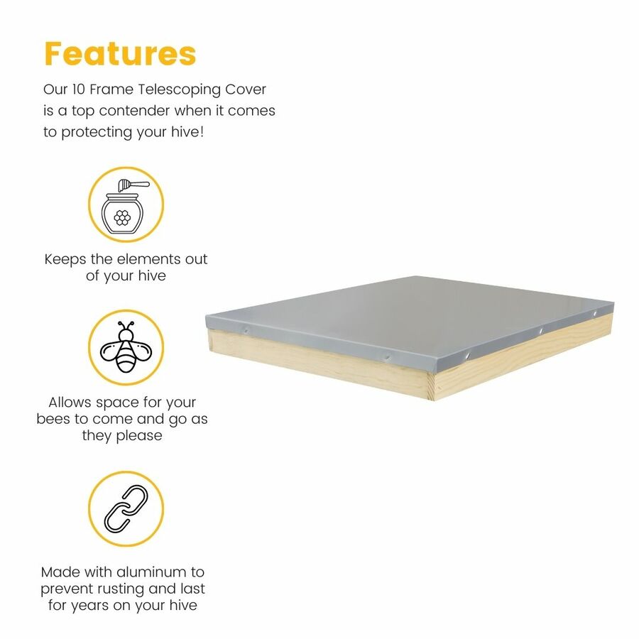 10 Frame Telescoping Cover - Without Inner Cover - Image 2