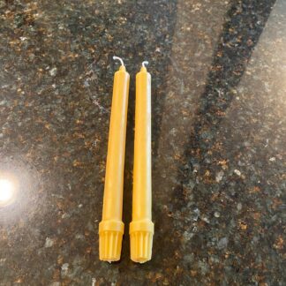 100% Pure Beeswax Taper Candles. Set of 2 pure organic beeswax candles, 10" elegant taper candles. White beeswax or Natural beeswax tapers