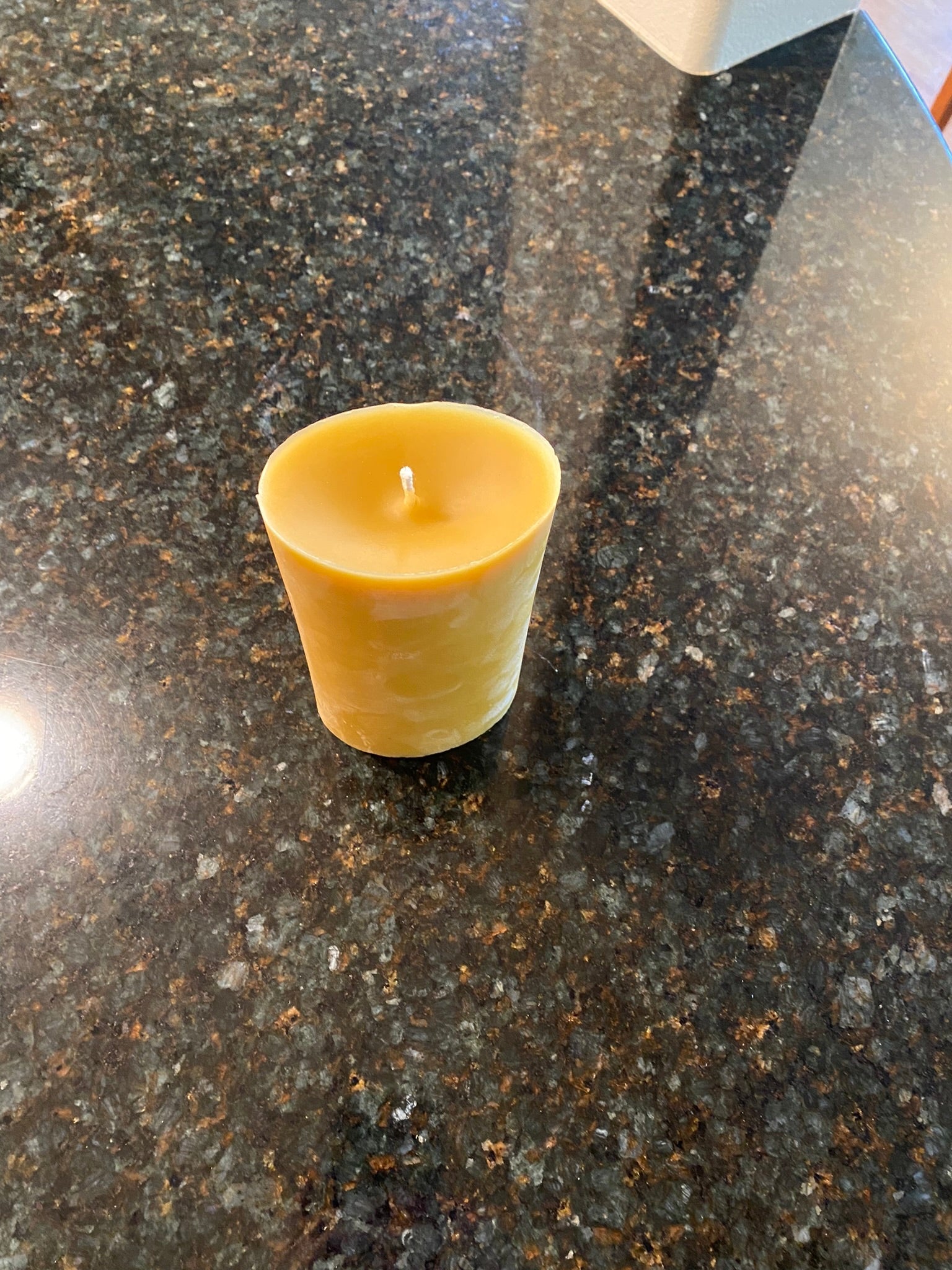 100% Pure Beeswax 3" Pillar Candle 6" Tall - Image 2