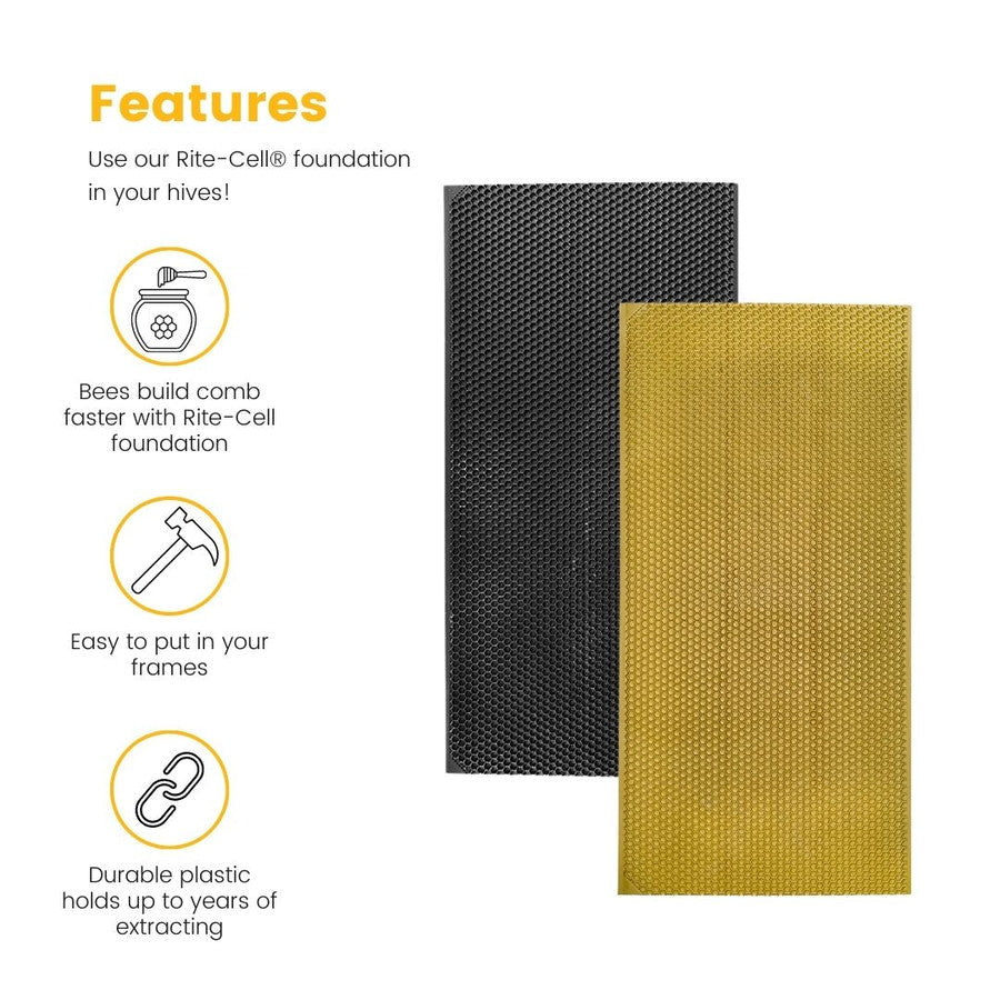 8 1/2" (21.59 cm) Waxed Rite-Cell Foundation - Black - Image 2