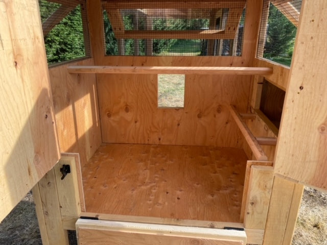 Walk-In Chicken Coop 4’ Wide – Built On Site | Douglas Fir Frame | Washington - Image 14