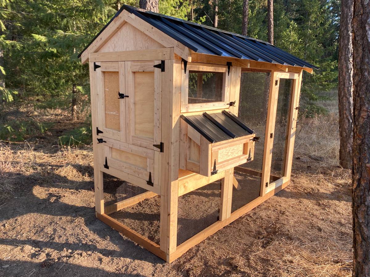 Walk-In Chicken Coop 4’ Wide – Built On Site | Douglas Fir Frame | Washington - Image 3