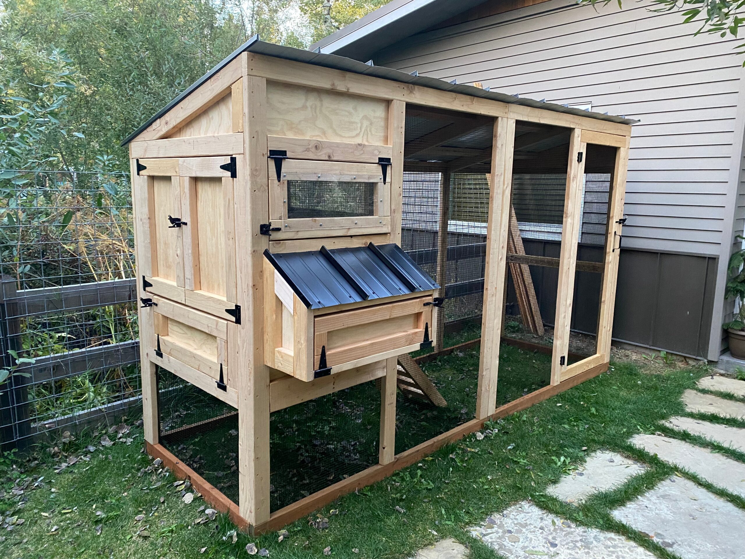 Walk-In Chicken Coop 4’ Wide – Built On Site | Douglas Fir Frame | Washington - Image 20