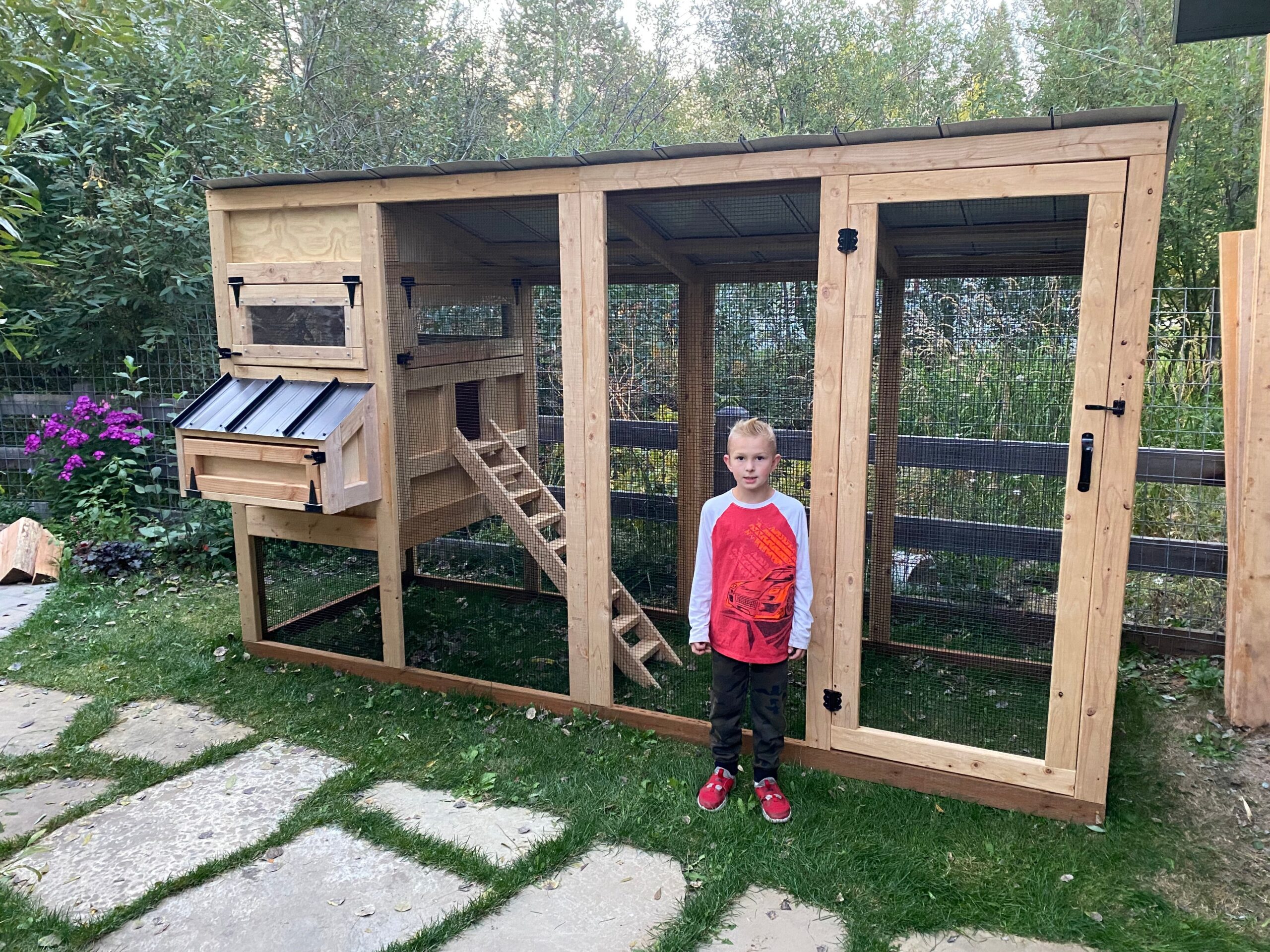 Walk-In Chicken Coop 4’ Wide – Built On Site | Douglas Fir Frame | Washington - Image 21