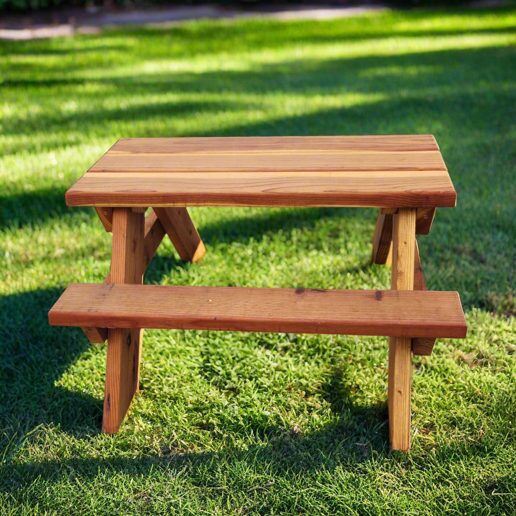 Redwood A-Frame Picnic Tables - Image 5