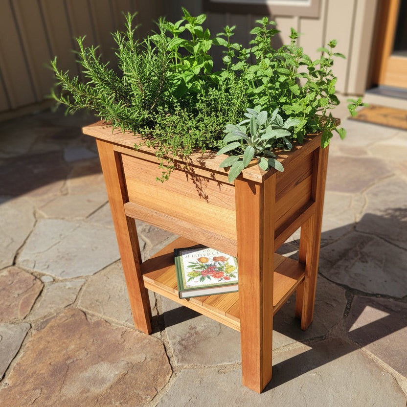 Planter Stand w/ Shelf