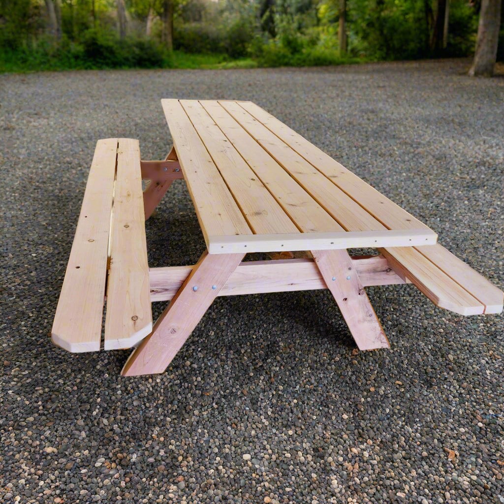 Redwood A-Frame Picnic Tables - Image 4