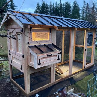 Walk-In Chicken Coop 4’ Wide – Built On Site | Douglas Fir Frame | Washington